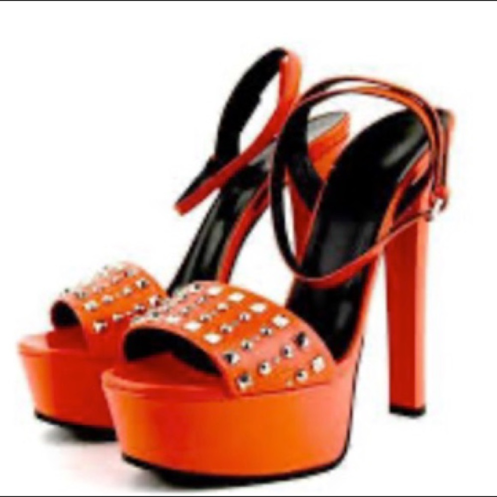 Gucci Lelia Vibrant Orange Heels size 36